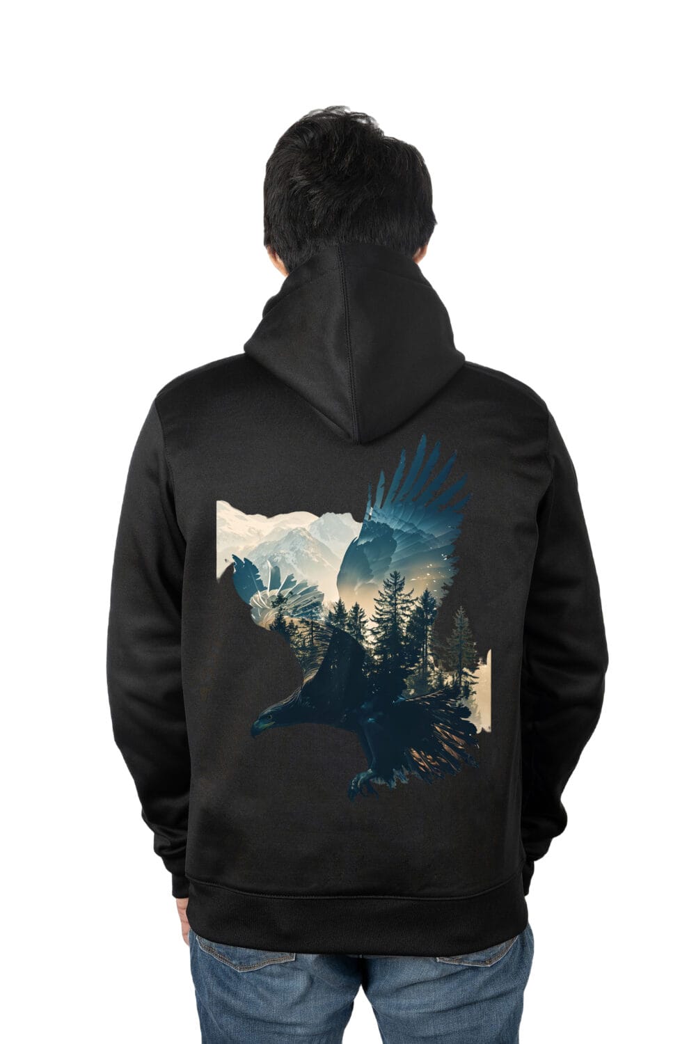Forest Inside the Bird Printed Hoodie - Image 2