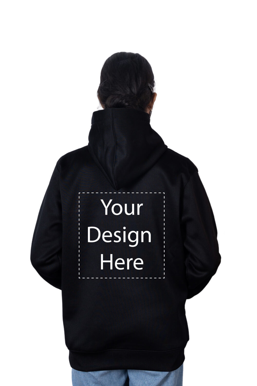 Printed On Demand - Ready-to-Wear Black Hoodie for Women - Image 3