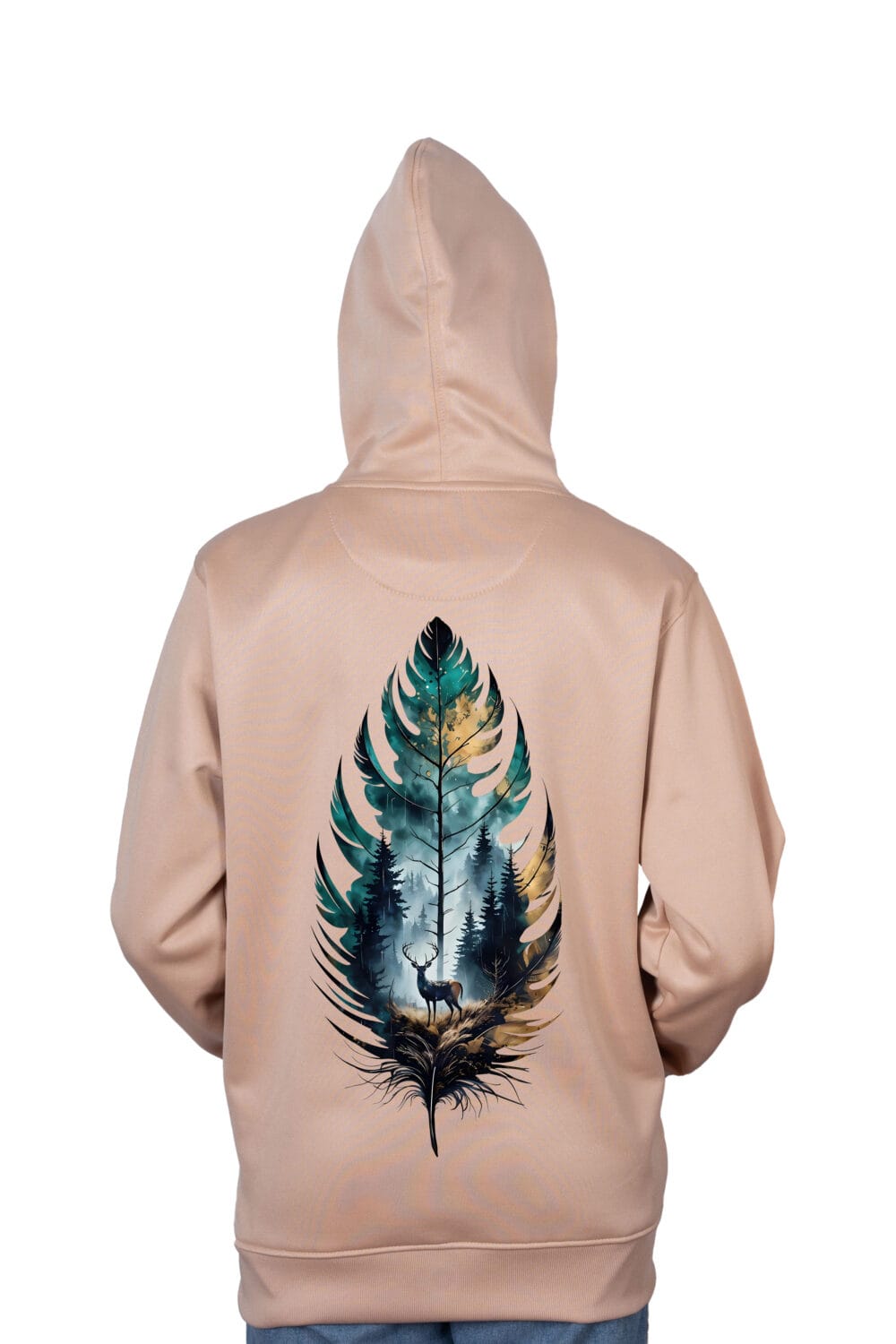 Quill Forest Deer Printed Hoodie - Image 2
