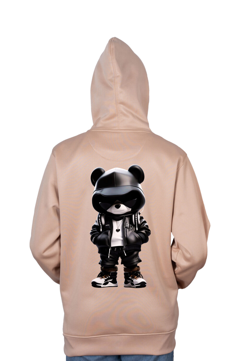 Street Bear Printed Hoodie