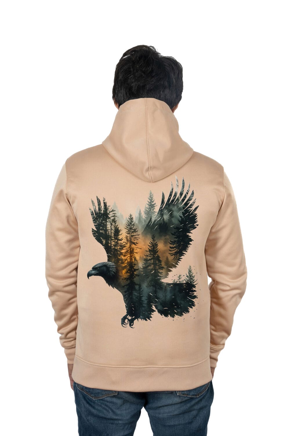 Forest Inside Eagle Printed Hoodie - Image 2