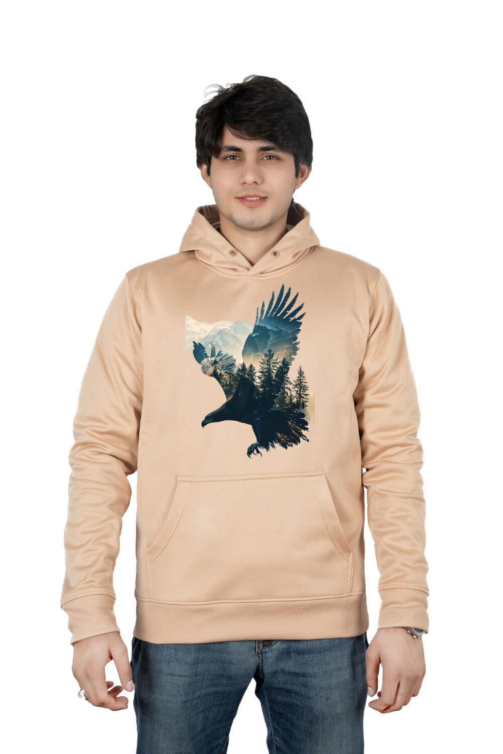 Forest Inside the Bird Printed Hoodie - Image 3