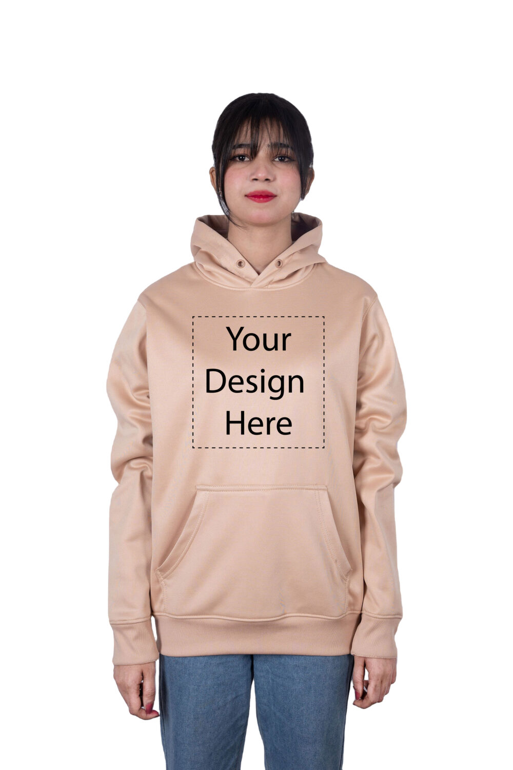 Printed On Demand - Ready-to-Wear Beige Hoodie for Women