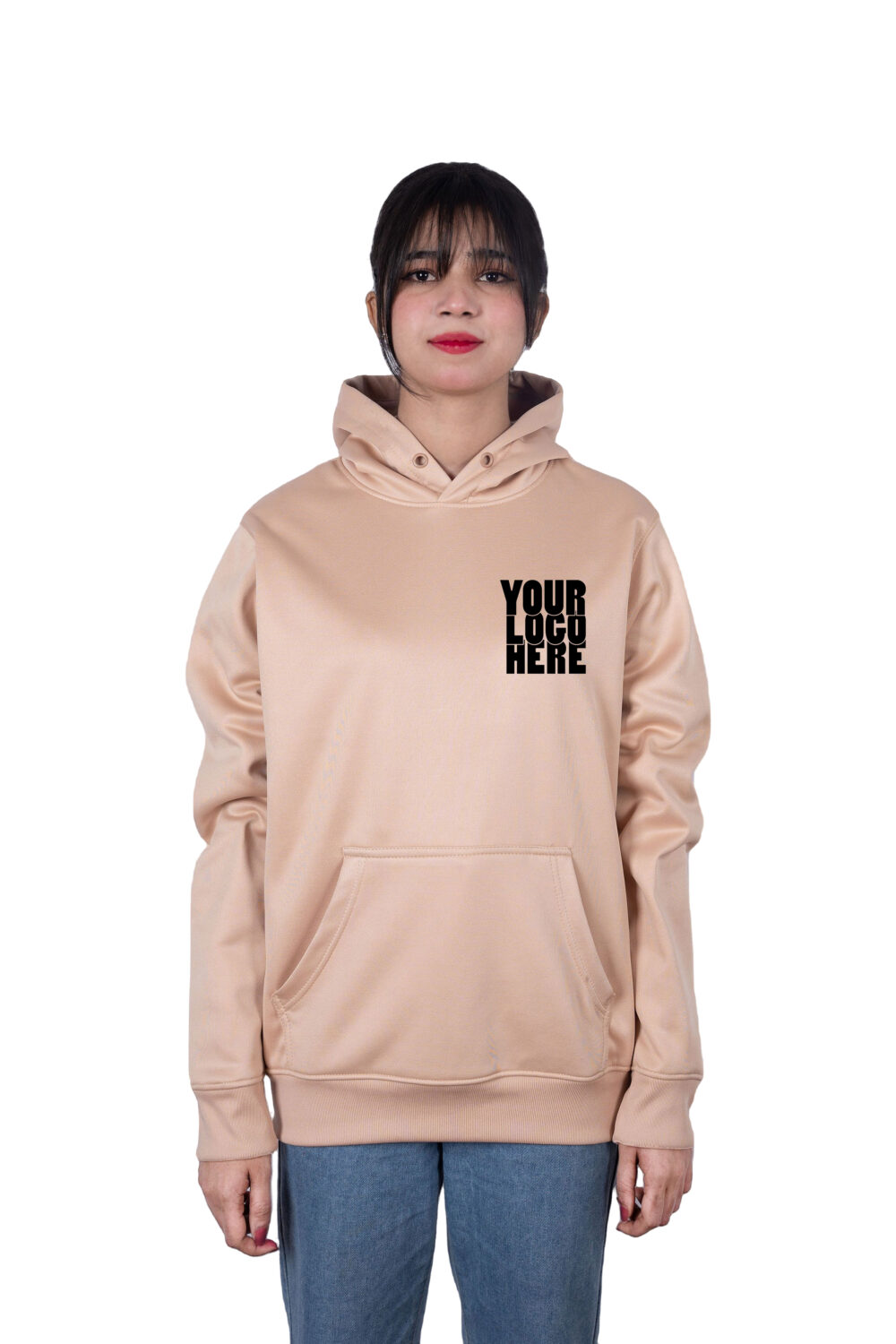 Printed On Demand - Ready-to-Wear Beige Hoodie for Women - Image 2