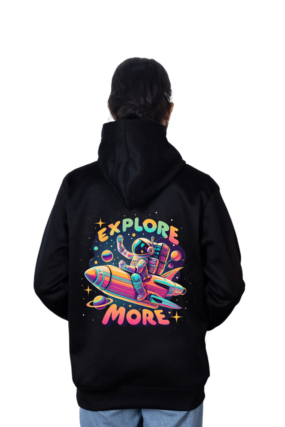 Explore More Space Printed Hoodie
