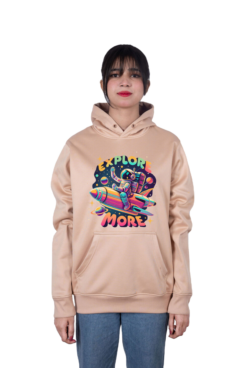 Explore More Space Printed Hoodie - Image 3