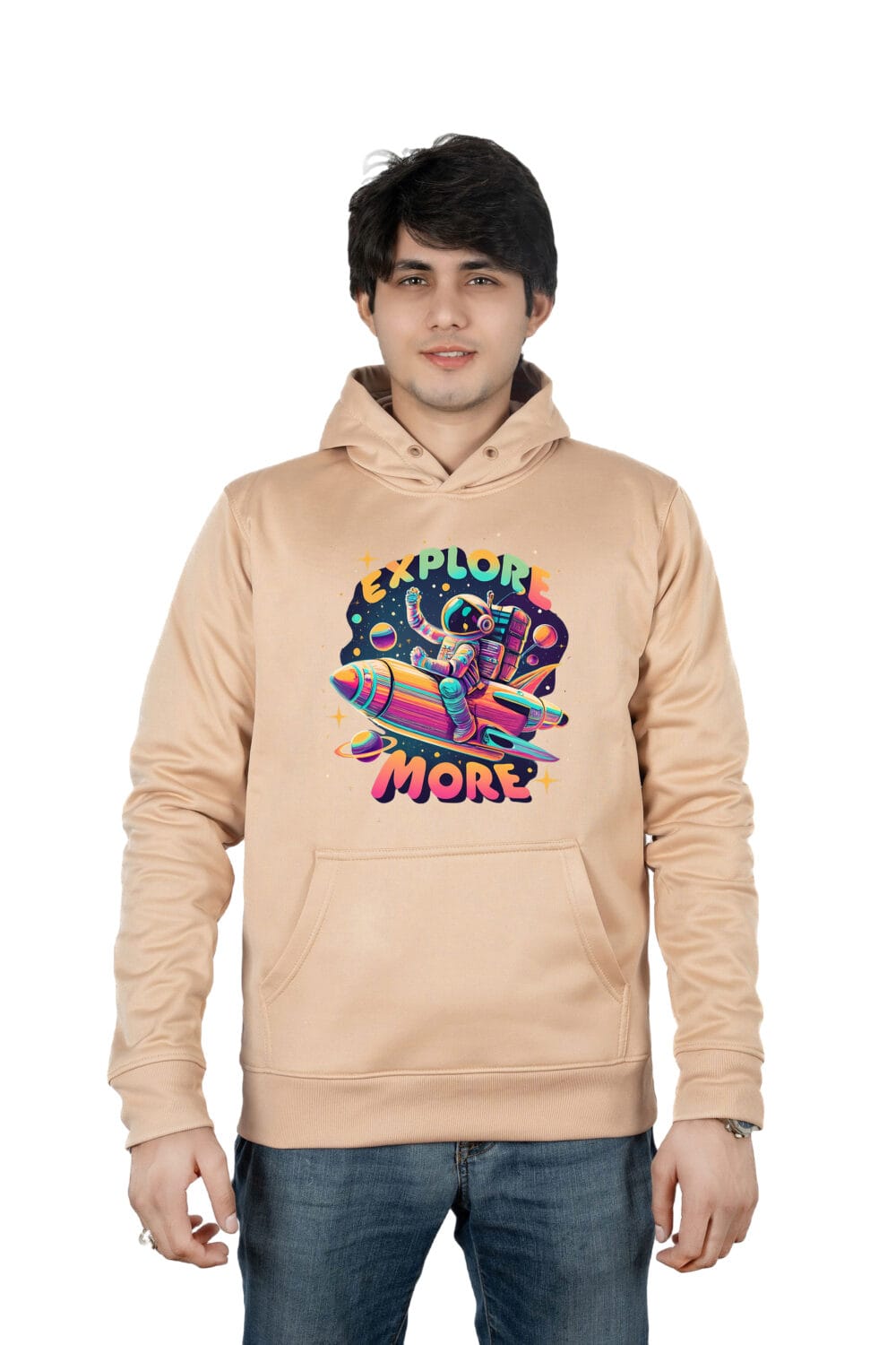 Explore-More-Space Printed Hoodie - Image 3