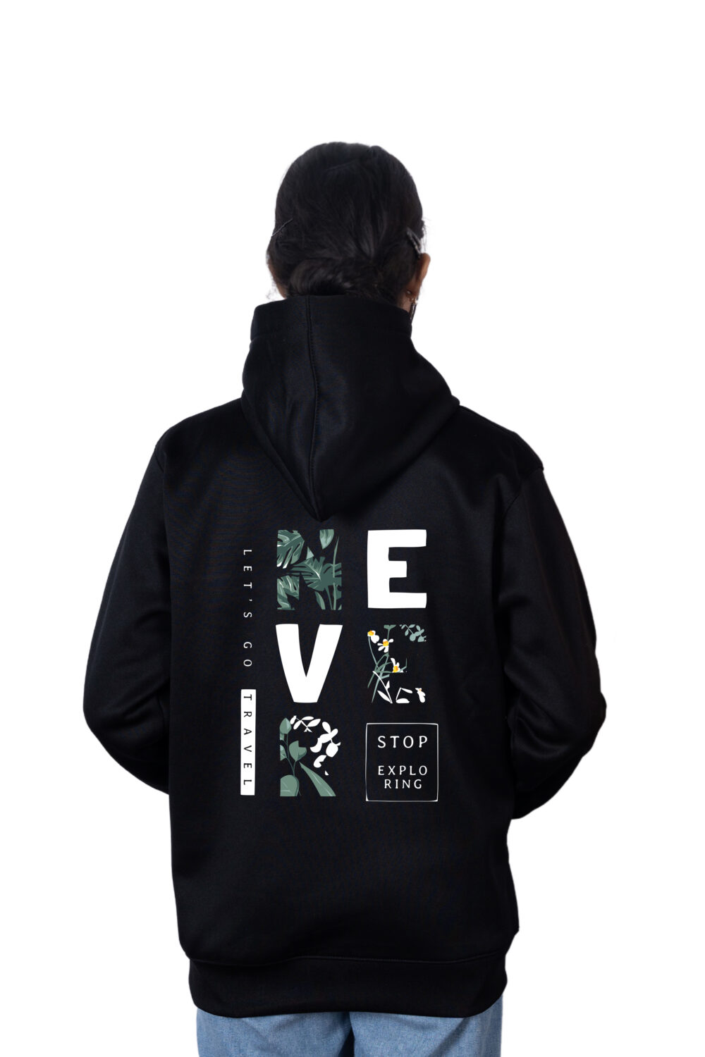 NEVER Stop Exploring Printed Hoodie - Image 2
