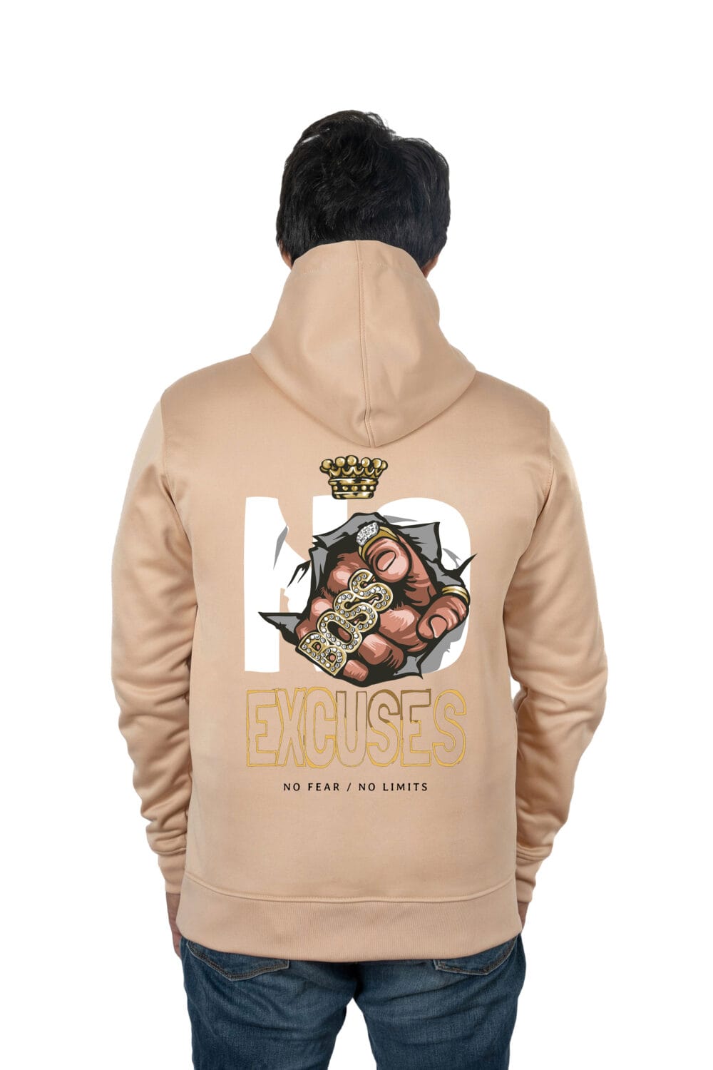 NO EXCUSES Printed Hoodie - Image 4