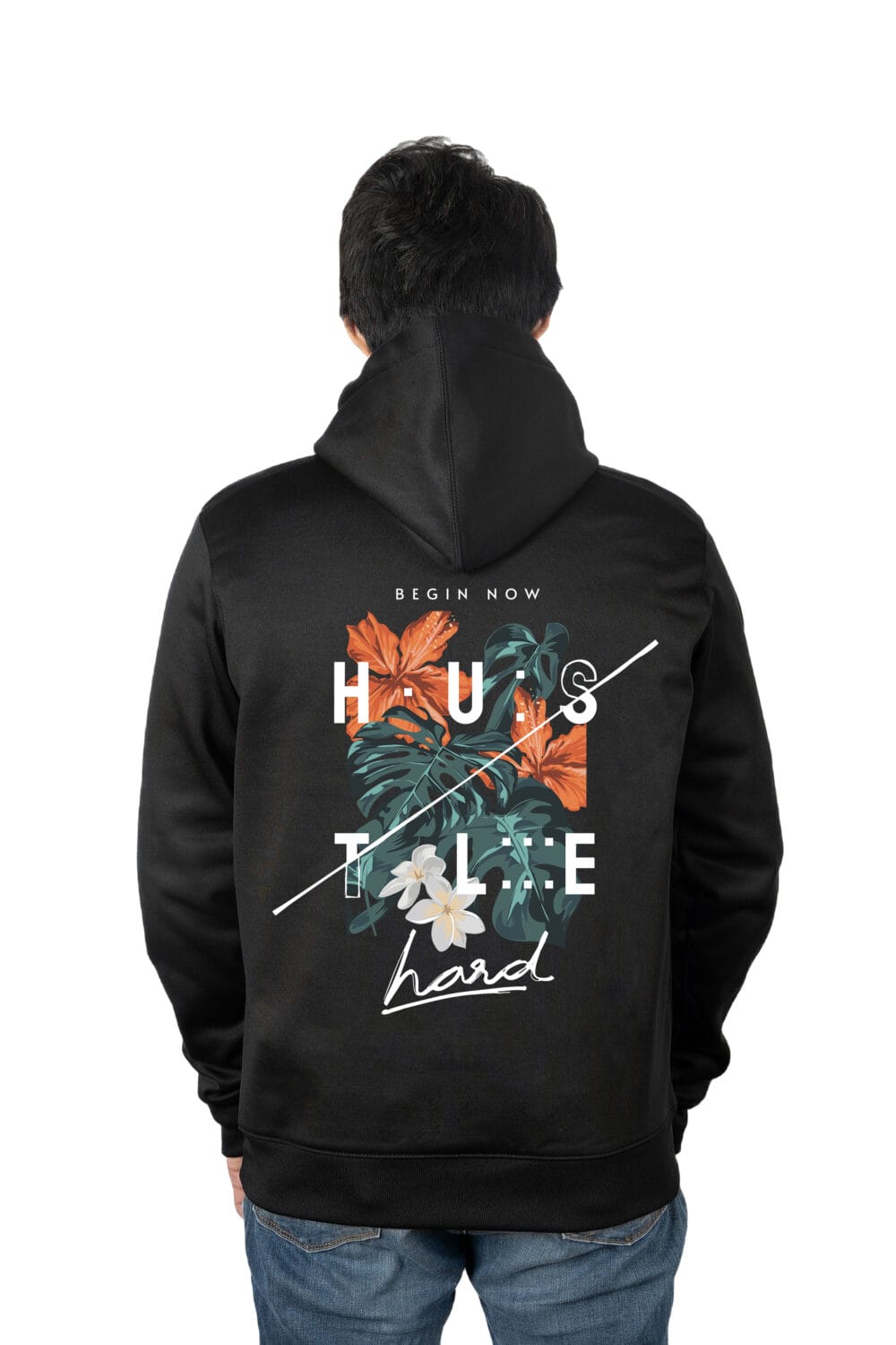 HUSTLE hard Printed Hoodie - Image 2