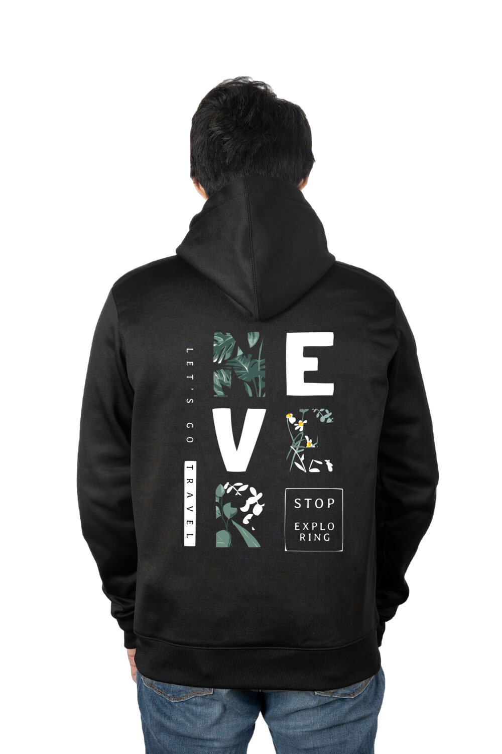 NEVER Stop Exploring Printed Hoodie