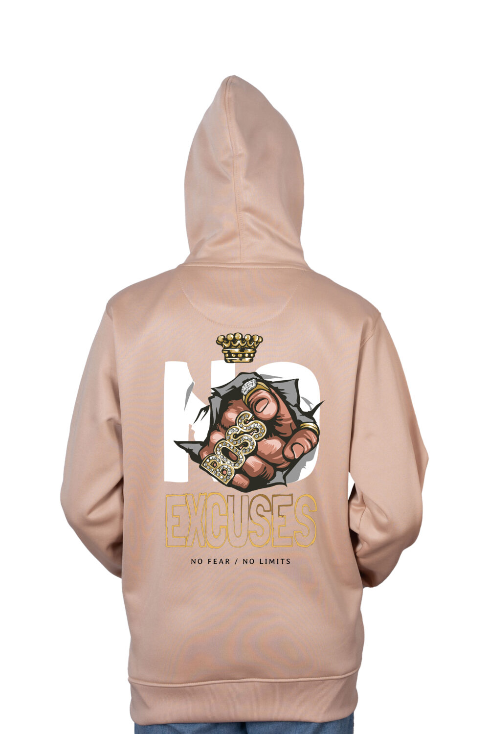 NO EXCUSES Printed Hoodie - Image 4
