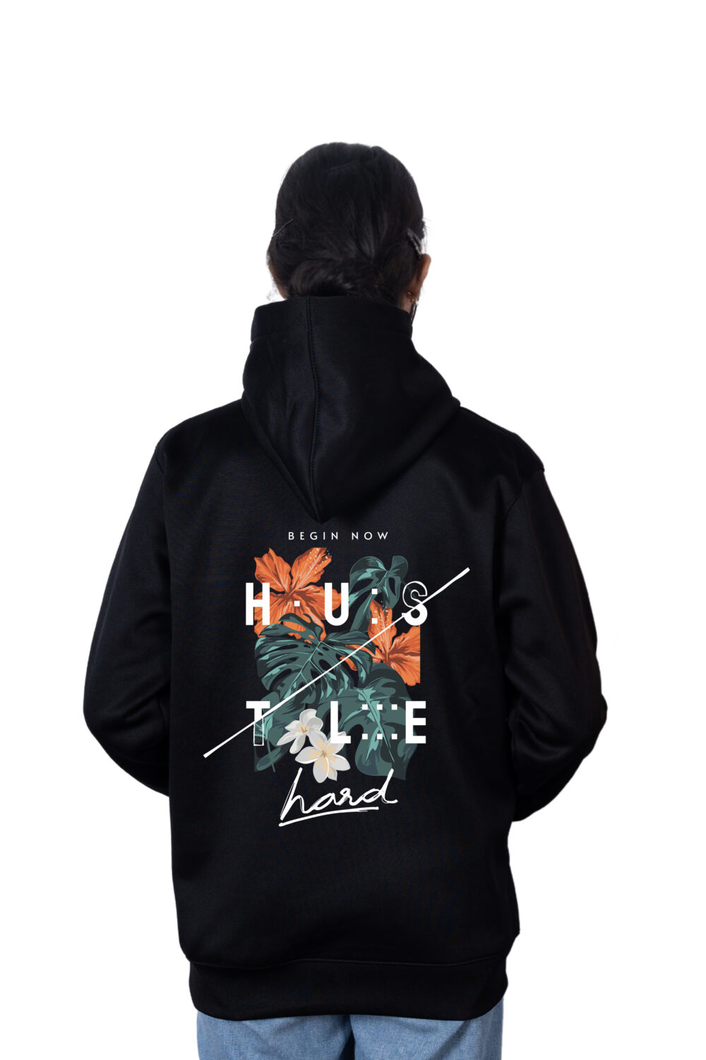HUSTLE hard Printed Hoodie - Image 4
