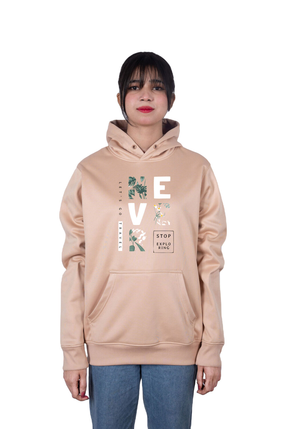 NEVER Stop Exploring Printed Hoodie - Image 3