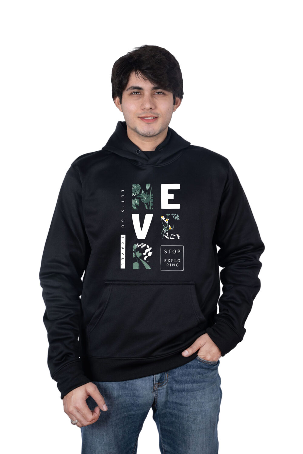 NEVER Stop Exploring Printed Hoodie - Image 2