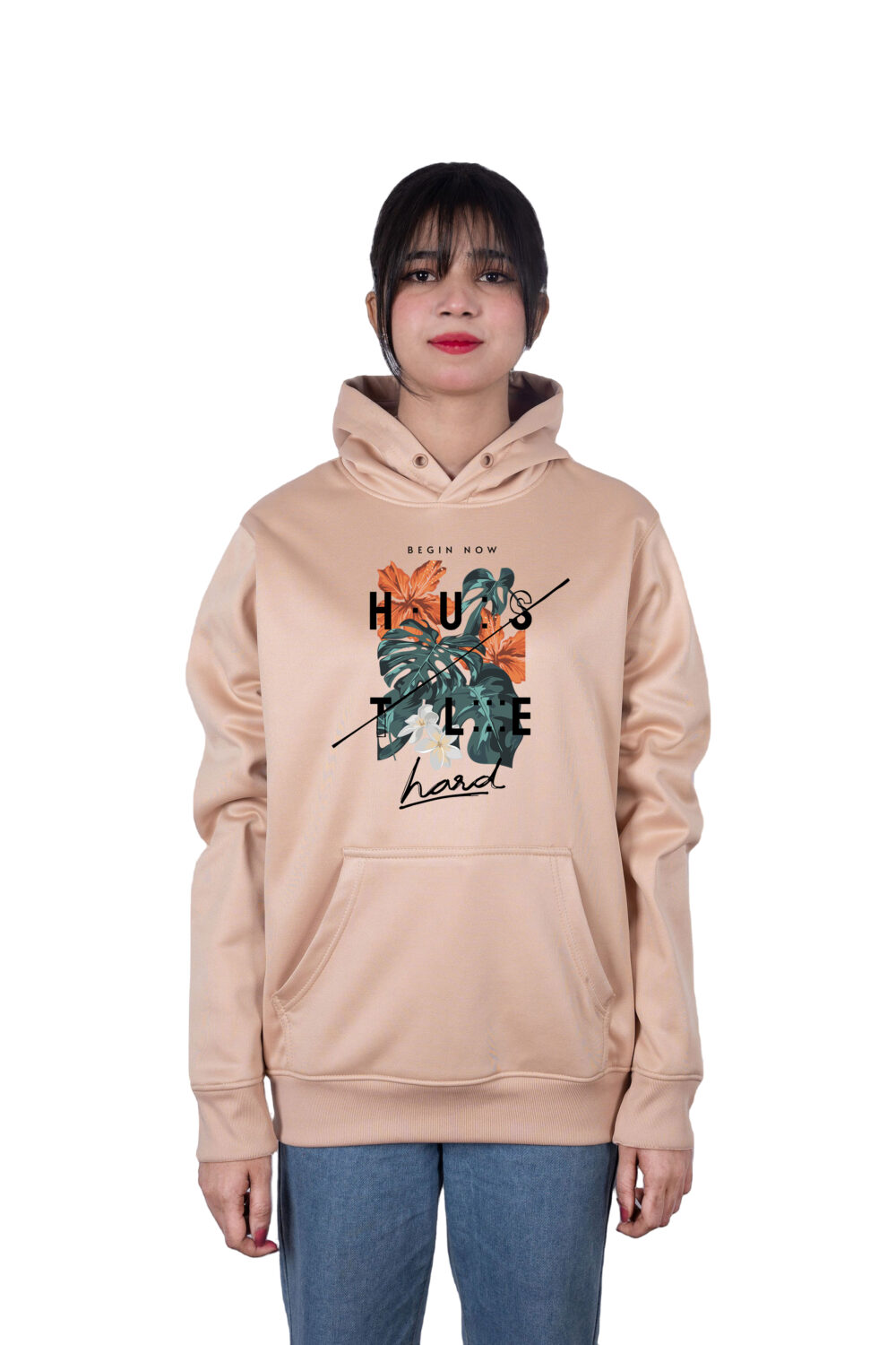 HUSTLE hard Printed Hoodie